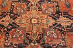 Close-up Antique Persian Heriz rug 70164 by Nazmiyal