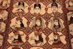 Field Antique Persian Kashan Mohtasham rug 70160 by Nazmiyal