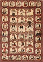 Full view Antique Persian Kashan Mohtasham Mashahir rug 70160 by Nazmiyal