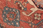 Weave detail Antique Persian Heriz rug 70164 by Nazmiyal