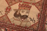 Weave detail Antique Persian Kashan Mohtasham rug 70160 by Nazmiyal