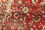 Background Antique Persian Kashan Mohtasham rug 70175 by Nazmiyal