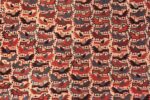 Background Antique Persian Qashqaie bird design rug 70212 by Nazmiyal