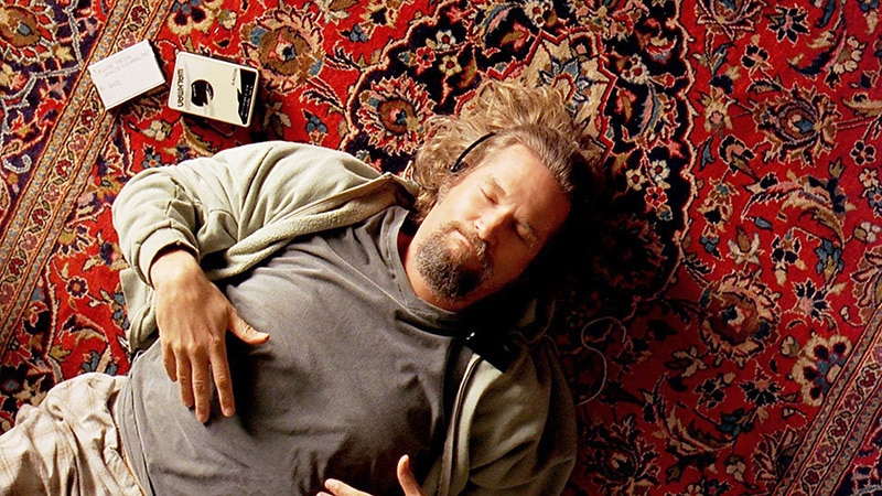 Big Lebowski Chilling On A Traditional Rug Big Lebowski Chilling On A Traditional Rug - Nazmiyal Antique Rugs in NYC