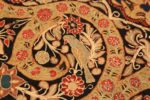 Bird detail Antique Persian Silk Rashi embroidery textile 70225 by Nazmiyal