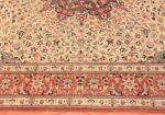 Border vintage Persian Silk Qum rug 49700 by Nazmiyal