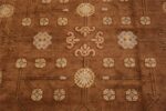 Close up of antique Brown Mongolian rug 70145 - Nazmiyal Antique Rugs in NYC