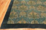 Corner antique Arts and Crafts Donegal Irish Rug 70236 by Nazmiyal