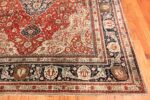 Corner Antique Persian Kashan Mohtasham rug 70175 by Nazmiyal