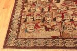 Corner antique pictorial Persian Mohtashem rug 70217 by Nazmiyal