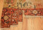Corner antique Persian Senneh Vagireh textile 1672 by Nazmiyal