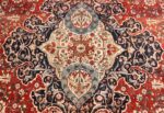 Detail Antique Persian Kashan Mohtasham rug 70175 by Nazmiyal