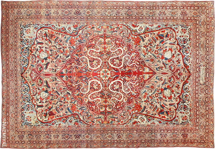 Fine Antique Persian Kerman Rug #48957 from Nazmiyal Antique Rugs in NYC