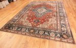Full Antique Persian Kashan Mohtasham rug 70175 by Nazmiyal