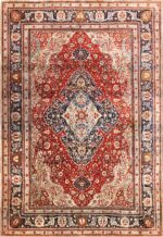Full view Antique Persian Kashan Mohtasham rug 70175 by Nazmiyal Antique rugs collection