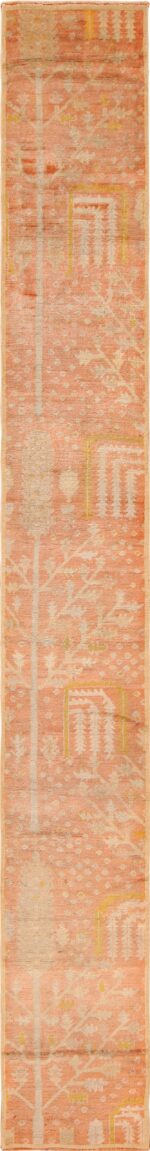 Full view antique Turkish Oushak runner rug 70223 by Nazmiyal