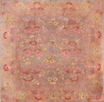 Full view floral square size Donegal Irish rug 70224 by Nazmiyal