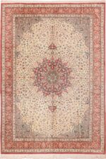 Full view vintage Persian Silk Qum rug 49700 by Nazmiyal