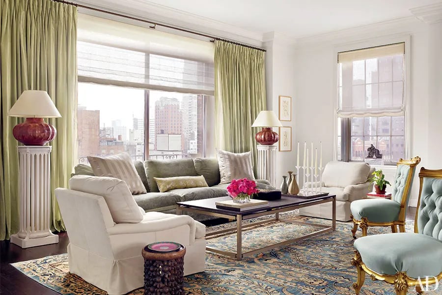 Modern Interior Design With Antique Persian Rug by Nazmiyal Antique Rugs