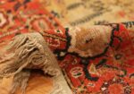 Pile antique Persian Senneh Vagireh textile 1672 by Nazmiyal