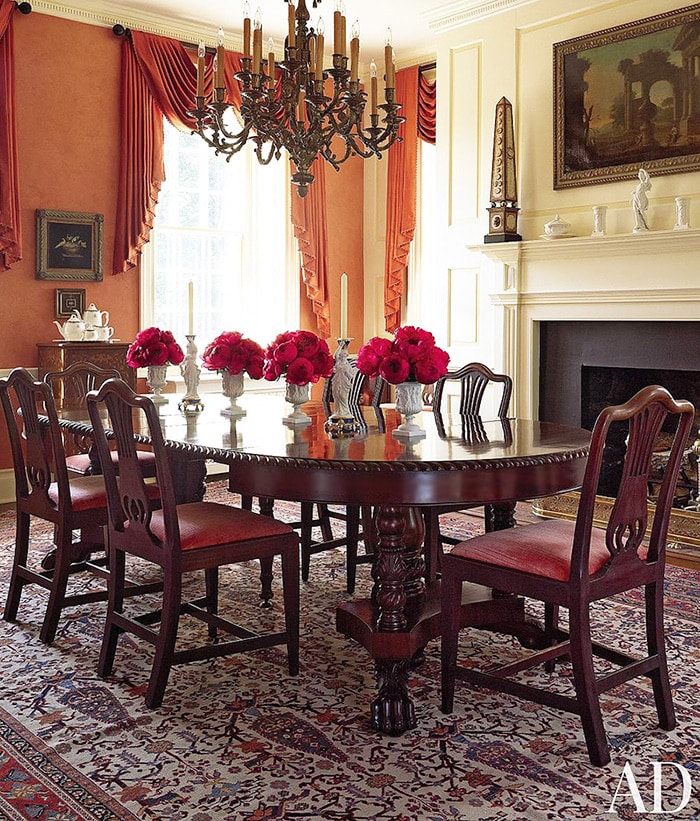 Traditional Dining Room Interior With Persian Rug Traditional Dining Room Interior With Persian Rug - Nazmiyal Antique Rugs in NYC
