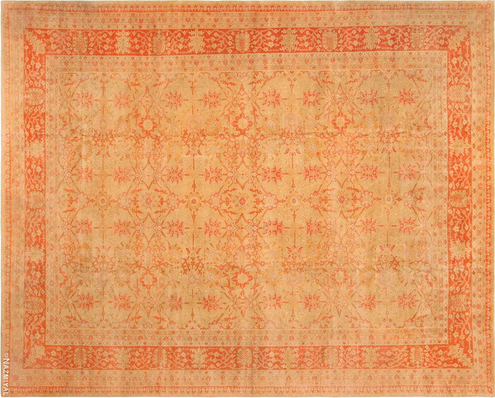Antique Turkish Oushak Rug #71853 by Nazmiyal Antique Rugs