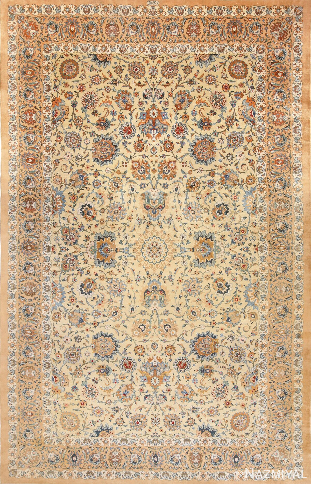Full view Vintage Persian Kashan Rug 70232 by Nazmiyal