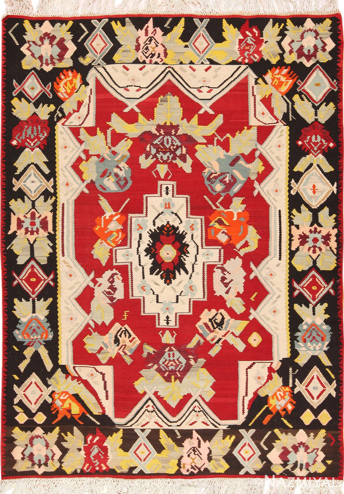Full Vintage Turkish Kilim rug 50541 by Nazmiyal