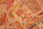Weave detail antique Turkish Oushak Angora rug 70221 by Nazmiyal