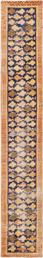 Rare and Collectible Antique 17th Century Chinese Ningxia Runner Rug #70214 from Nazmiyal Antique Rugs in NYC