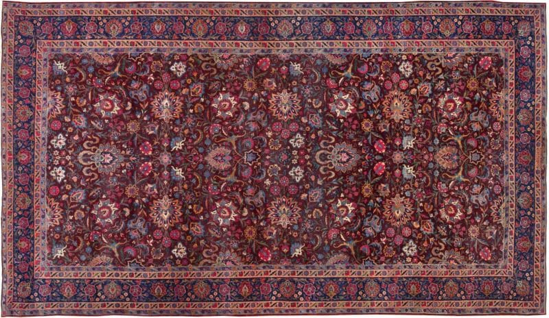 Antique Persian Kerman Rug Aubergine Antique Persian Kerman Rug Nazmiyal