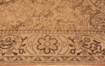 Border Of Grey Colored Antique Shabby Chic Turkish Oushak Rug 70190 by Nazmiyal Antique Rugs in NYC