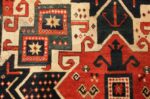 Close UP of Rare Antique Caucasian Star Kazak Rug 70180 by Nazmiyal Antique Rugs in NYC