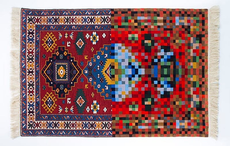 "Tradition in Pixels" Rug by Faig Ahmed Tradition in Pixels Rug by Faig Ahmed | Nazmiyal