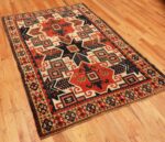Full Picture Of Rare Antique Caucasian Star Kazak Rug 70180 by Nazmiyal Antique Rugs in NYC