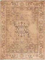 Decorative Grey Antique Shabby Chic Turkish Oushak Rug 70190 from Nazmiyal Antique Rugs in NYC