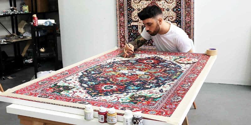 Jason Seife Rug Painting Jason Seife Rug Paintings Nazmiyal