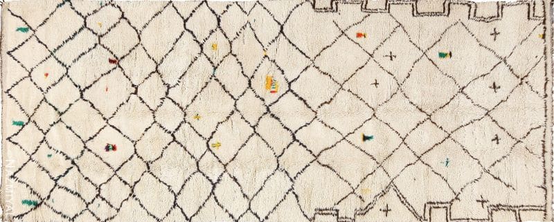 Moroccan Berber Carpet Vintage Shaggy Beni Ourain Moroccan Berber Carpet Nazmiyal