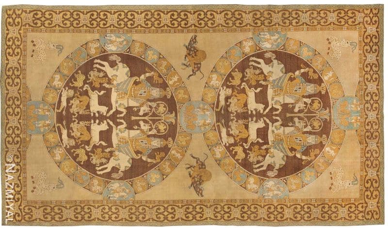 Antique Pictorial Turkish Tuduc Rug Antique Pictorial Turkish Tuduc Rug Nazmiyal
