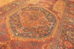 Close Up Of Antique 17 Century Turkish Smyrna Rug 70267 by Nazmiyal Antique Rugs in NYC