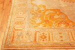 Corner Of Decorative Antique Turkish Oushak Rug 70177 by Nazmiyal Antique Rugs in NYC