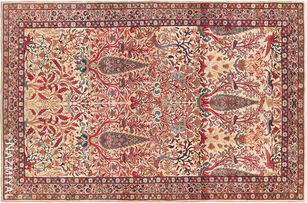 Antique Persian Kerman Rug Featuring Cypress - Nazmiyal Antique Rugs