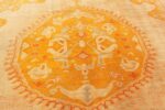 Design Close Up Of Decorative Antique Turkish Oushak Rug 70177 by Nazmiyal Antique Rugs in NYC