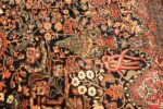Details Close Up Of Blue Oversized Fine Antique Persian Sarouk Farahan Rug 70266 by Nazmiyal Antique Rugs in NYC