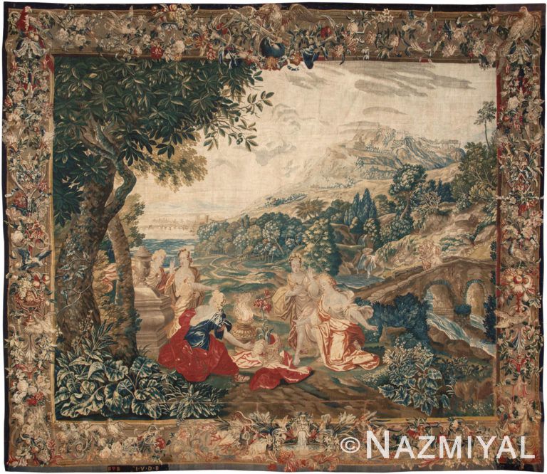 Rare Antique 17th Century Flemish Tapestry Nazmiyal