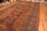 Full Picture Right Vue Of Antique 17 Century Turkish Smyrna Rug 70267 by Nazmiyal Antique Rugs in NYC