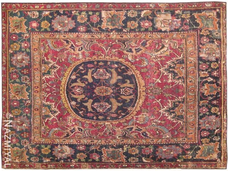 Persian Esfahan Rug Antique 17th Century Persian Esfahan Rug Nazmiyal
