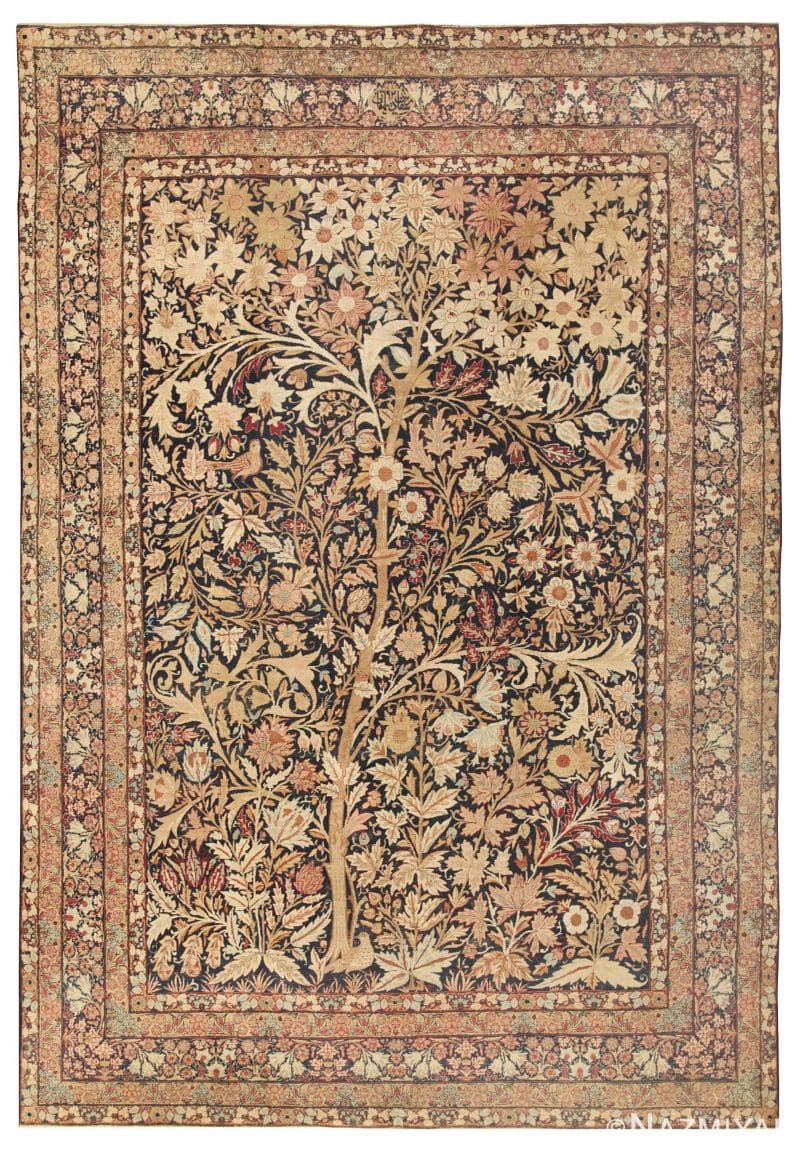 Persian Kerman Tree of Life Rug Nazmiyal
