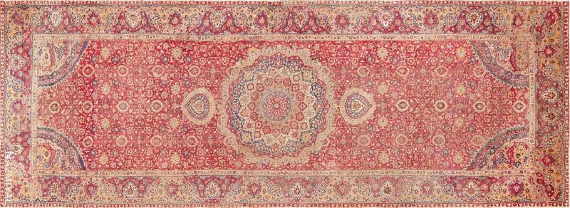 Mughal Gallery Carpet Large Antique 17th Century Mughal Gallery Carpet Nazmiyal
