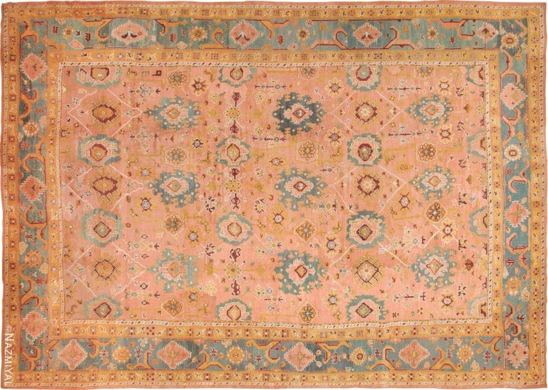 Oversized Antique Arts and Crafts Turkish Oushak Rug Nazmiyal